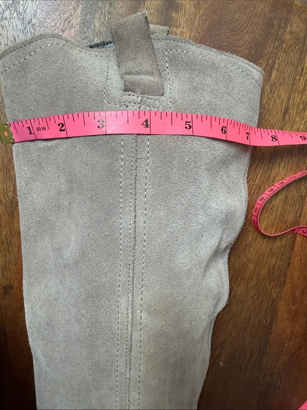 White Mountain Over-the-Knee Suede Boots in Taupe Suede